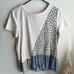 Mix Print Tee/Top
